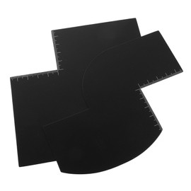 minkissy 2pcs Professional Beard Styling Template Barber Cards Measurement Marks Hairline Shaper for Home Use