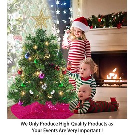 ShinyBeauty Sequin Christmas Tree Skirt 36Inch Hot Pink Tree Skirt Ornaments Decoration Tree Skirt Dress for Party Medium Fuchsia Tree Skirt Christmas Tree Decoration