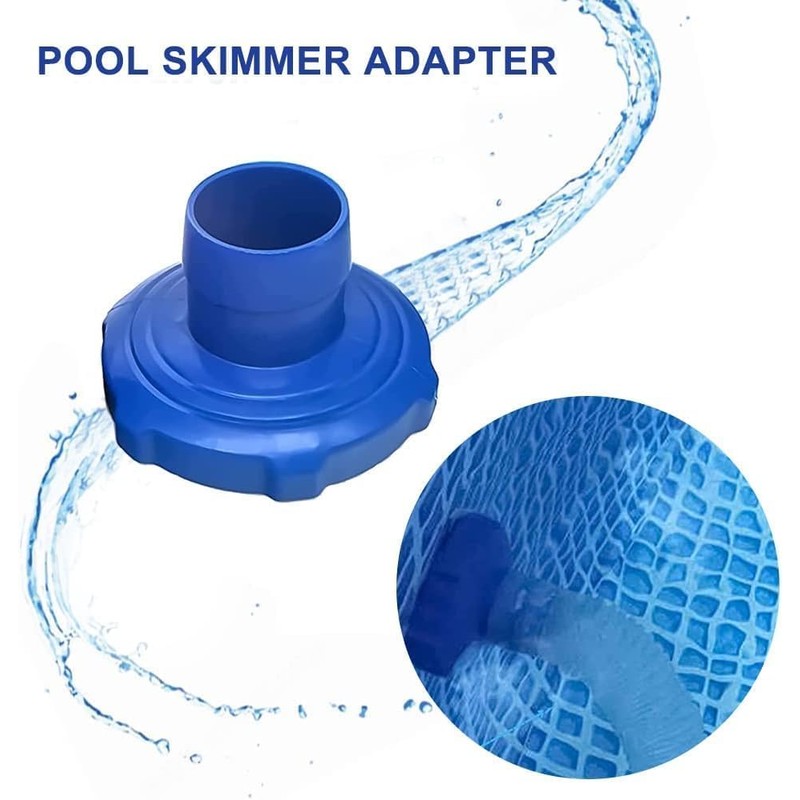 Blue Replacement Pool Adapter for Intex Deluxe Surface Skimmer Wall
