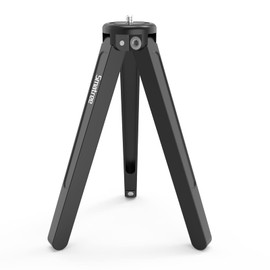 Smatree - Mini trípode de metal, trípode de mesa de computadora, apto para Gopro Hero Osmo Mobile Gimbal Handle Stabilizer Smooth 4 Crane Plus Crane 2 Vimble 2 Ronin S, etc. Negro