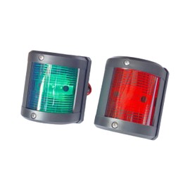 Boat 12V/24V Navigation Signal Light, IP66 Waterproof LED Indicator Red & Green (Pair) for Marine Yacht Accessories (Red+Green)