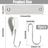 GGXZHT S Hooks with Leather Loop, Pack of 6, Clothes