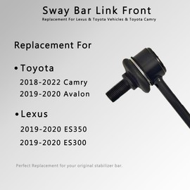 Generic 2 x Sway Bar Link Front Stabilizer Bar Links,For Toyota Camry 2018-2022 &for Toyota Avalon 2019-2020 &Lexus ES350 2019-2020 Lexus ES300h, Sway Bar Link Front Kit Fit Replacement#4882006100
