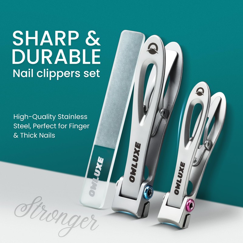 Toe Nail Clippers for Thick Nails - Ultra Sharp Wide