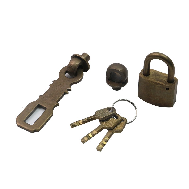 Chinflly Padlock Vintage Retro Heavy Duty Door Lock Bronze Locker