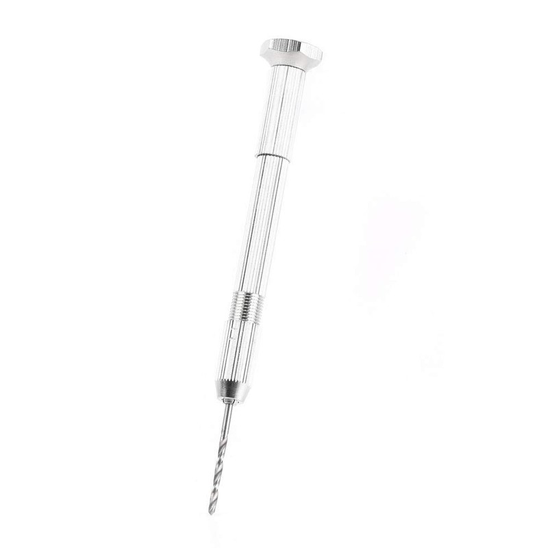 Silver Hand Drill Precision Pin Vise with 10 Pieces HSS