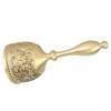 Hand Call Bell 4.7in Long Pure Brass Exquisite Carved Pattern