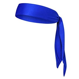 Head Tie Sports Headband Tie Headband for Women and Men Sweatband Head Ties for Running Work Tennis Karate Athletics (Blue)