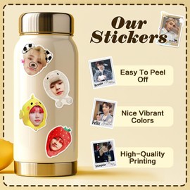 yumcute 100 Pieces Stray Kids Merch Stickers, Waterproof Vinyl Kpop Sticker Set for Water Bottles, Bike, Scooter, Helmet, Notebook - Kpop Fan Gift