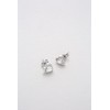 Ted Baker Han Crystal Heart Stud Earrings For Women (Silver/Crystal)