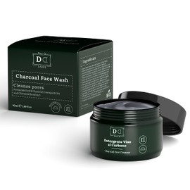 Dear D Men's Face Wash, Activated Carbon Facial Cleansing with Antibacterial and Exfoliating Effect, Perfect for Oily and Dry Skin, Travel Suitable Face Cleanser, 50 ml