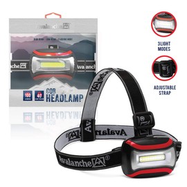 Avalanche Ultra Bright Headlamp with 3 Light Modes - 90 Degree Tilt for Hands-Free Directional Lighting - 100 Lumens for Running, Camping, Hunting and More (Black/Red)