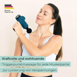 Antelope by Beurer BOOM Massagepistole, kompakte Massage Gun mit 4 Aufsätzen, für Entspannung und Regeneration, kraftvolle Triggerpunktmassage, Muskelmassagegerät mit 5 Intensitätsstufen & Akku