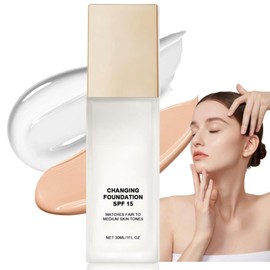 Colour Changing Foundation,Long Lasting Waterproof Moisturising Foundation,Tinted Moisturiser,Liquid Foundation Makeup,Full Coverage Foundation,Liquid Foundation SPF,Face Foundations Colour Change
