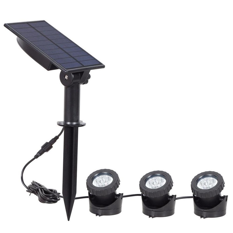 Solar Underwater Pond Lights LED Solar Powered Diving Lamp Projector