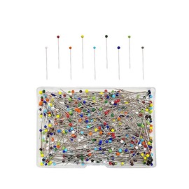 500 PCS Sewing Pins, Ball Glass Head Pins, 1.5 inch Straight Pin, Ball Head Quilting Pin, Straight Pin for Fabric (Colorful)