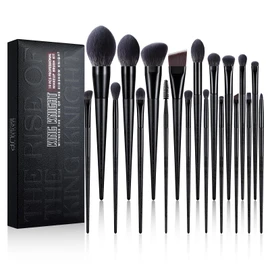 EIGSHOW 19 pcs Schminkpinsel Set Kingnight Series Pinsel Makeup Pinsel Makeup Pinsel Set Premium Synthetik Puder Foundation Contour Blush Concealer Lidschatten Blending - Schwarz