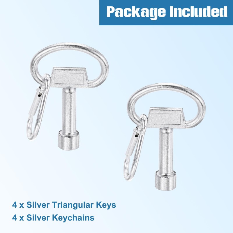 QUARKZMAN Set of 4 Triangular Key Wheelie Bin Metal Triangle