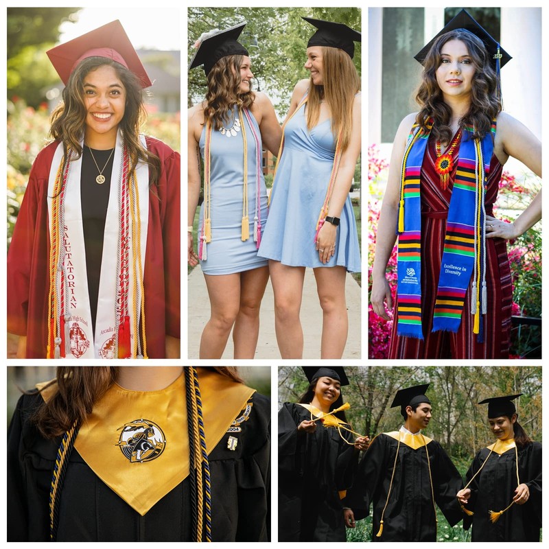 Graduation Honor Cords, 68" Long (Forest Green/Gold)