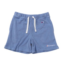 Champion CW-X506 Cotton USA Script Logo Embroidered Shorts, Women's Basic, pale, blue, M