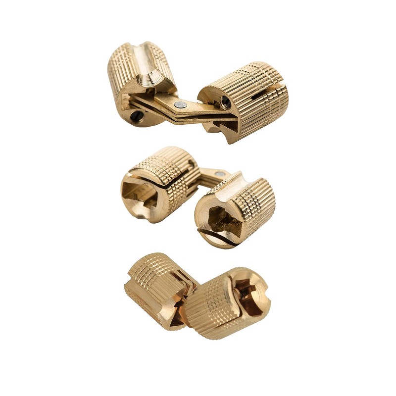 Hsthe Sea 4 Pcs Brass Hidden Concealed Hinge Invisible Barrel