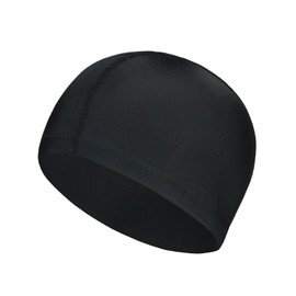 Swimming Cap Unisex Swimming Cap UV Protection Swimming Hat Ear Protection Swimming Cap Elastic Swimming Cap Non-Slip Swimming Cap for Men Women Long Short Hair Black