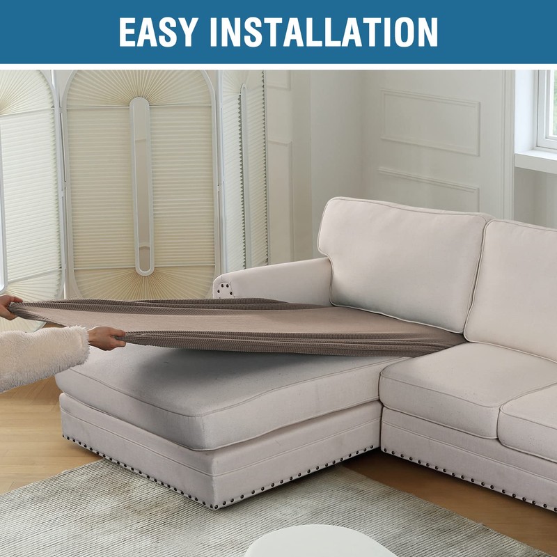 H.VERSAILTEX Sectional Couch Covers 1 Piece Chaise Slipcover L Shape