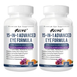 15 in 1 Advanced Eye Formula, with 3 Carotenoids, Lutein,120 Capsules