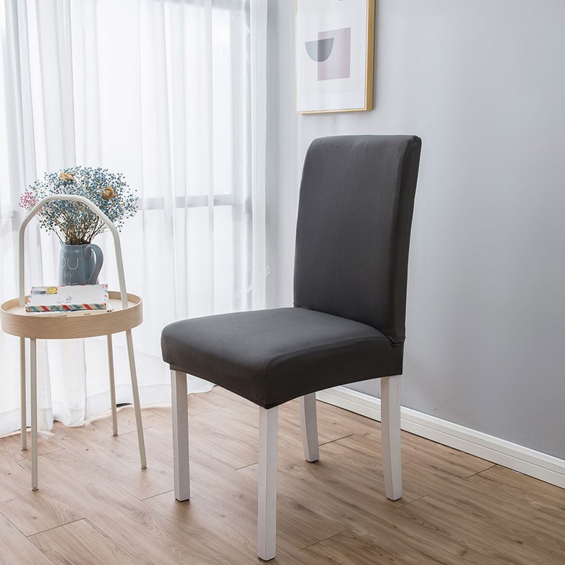 6Pcs Elegant Simple Style Polyester Elastic Chair Cover Furniture Accessories