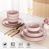AmorArc Ceramic Dinnerware Sets for 4, 12 Pieces Handpainted Plates