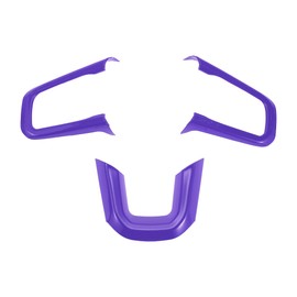 REPAIROCK 1 Set Steering Wheel Cover Trims for Jeep Wrangler JL JLU 18-24 for Jeep Gladiator JT 2 Door 4 Door Steering Wheel Panel Decor Sticker ABS Purple