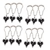 Halloween Shower Curtain Hooks, 12Pcs Heart Cross Decorative Shower Rings