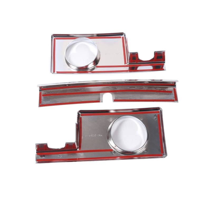 carpart2021 Chrome Silver Front Bumper Cover Lower Grille Trim Panel