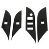 4 Pcs Door Window Control Panel Cover Carbon Fiber Style