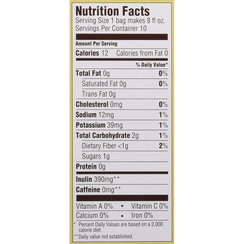 Teeccino Vanilla Nut Herbal Coffee Tea Bags, 10 ct