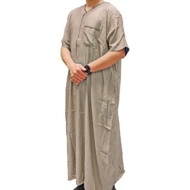 Desert Dress - Moroccan Thobe Arabic Men's DishDash Jubba Clothing Prayer, brown