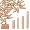 SKIR'CO (Pack of 400) Wooden Dowels 5x25mm Grooved Wood Dowels