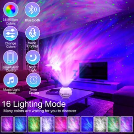 Kedemas Galaxy Projector for Kids,Star Projector with APP and Remote Control,Galaxy Light Projector with Music Speaker, Timer Function, Night Lights Projector for Bedroom/Room Decor(White)