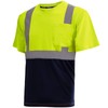 solarika High Visibility Quick Drying Safety Shirt,with Pockets and Reflective