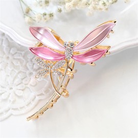 yangzerangDragonfly Hair Clip Metal Big Hair Claw Dragonfly Shiny Rhinestone Nonslip Hair Clips Hair Catch Strong Hold Jaw Clips Fashion Hair Accessories for Thick Thin Curly Hair for Women Girls