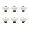 Tsnamay 6 Pieces White Ceramic Knob Kitchen Door Cabinets Cupboard