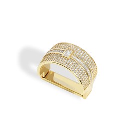 Mens Tie Ring Tie Clasp Necktie Clips Holder Bar Accessories for Necktie Gold Silver Tone (Gold Clear)