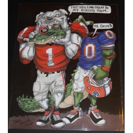 University of Georgia Bulldogs Football "My Bulldog Room" artwork print UGA