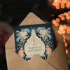 Artery8 Birthday Greeting Card Elegant Floral Filigree Lily Flower For