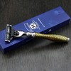 Men's Shaving Top Cartridge Razor Featuring Golden Antique Inspired Handle
