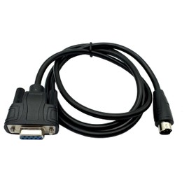 Halokny DB9 RS232 a Mini cable de cabeza redonda de 8 pines, DB9 de 9 pines hembra a Mini Din 8 pines macho PLC adaptador de programación 3.3 pies/1 m