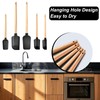 Black Silicone Spatula Set, Food Grade Rubber Spatula-5 Piece Nonstick