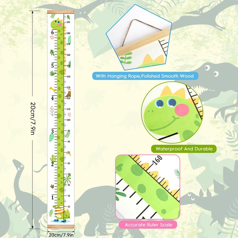 Mibote Baby Growth Height Chart Handing Ruler Wall Decor for