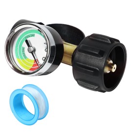 1 Pack Tank Gauge Level Indicator, with QCC1 Connection, Pressure Gauge with a Dust Cover, Suitable for Cylinder,BBQ Grill,Heater