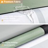 BTTN Sage Green Fabric Shower Curtain, Modern Geometric Neutral Cloth